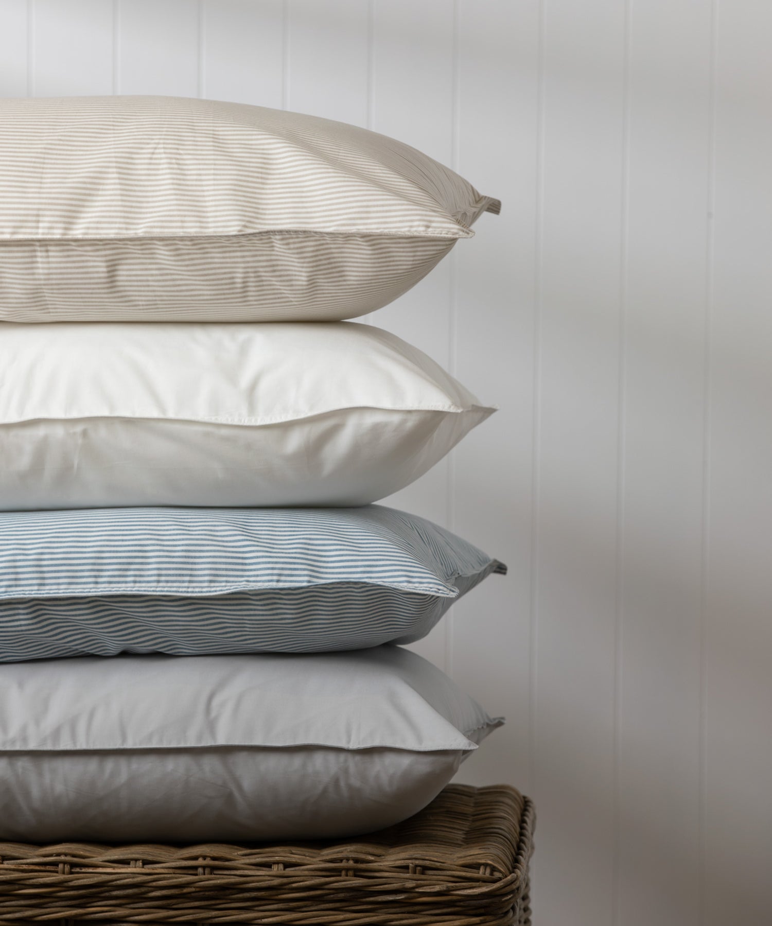Purity Organic Cotton Standard Pillowcase Set | Blue Stripe-2