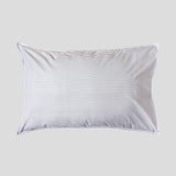 Purity Organic Cotton Standard Pillowcase Set | Charcoal Stripe-1