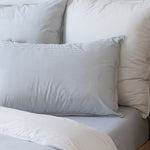 Purity Organic Cotton Standard Pillowcase Set | Charcoal Stripe-2