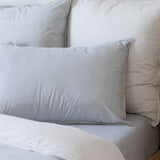 Purity Organic Cotton Standard Pillowcase Set | Charcoal Stripe-2