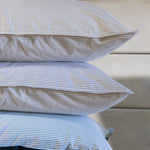 Purity Organic Cotton Standard Pillowcase Set | Charcoal Stripe-3