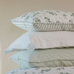 Purity Organic Cotton Standard Pillowcase Set | Green Stripe-4