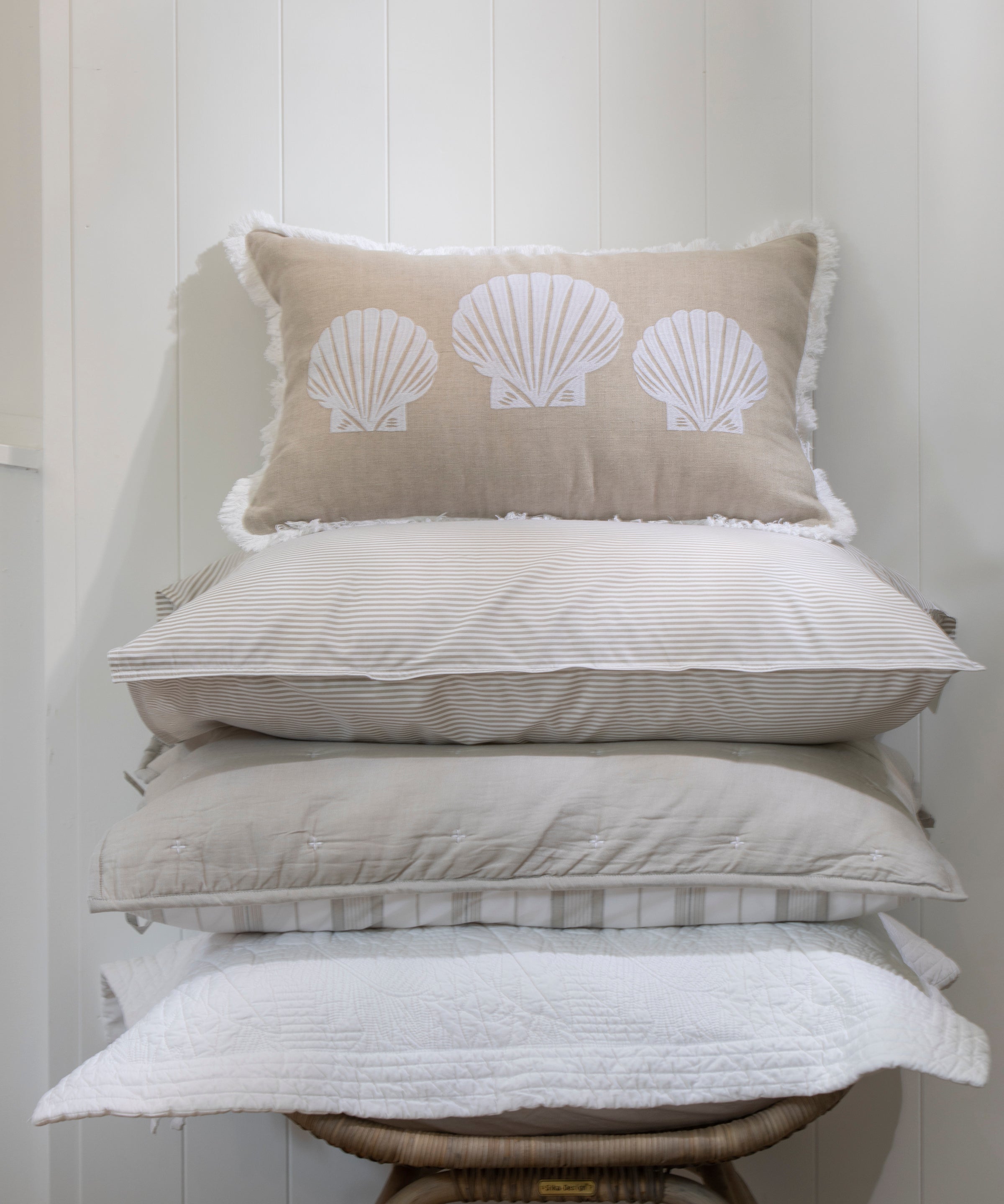 Purity Organic Cotton Standard Pillowcase Set | Natural Stripe-3