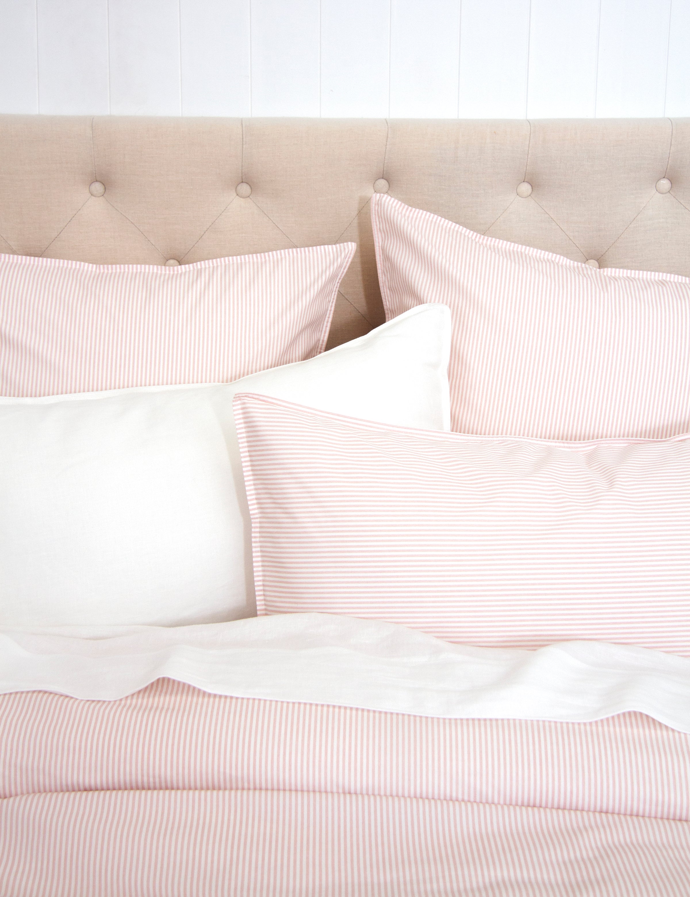 Purity Organic Cotton Standard Pillowcase Set | Pink Stripe-2