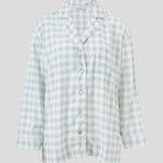 Quinn Long Sleeve PJ Shirt | Green Gingham-2