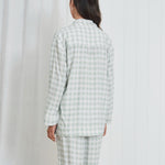 Quinn Long Sleeve PJ Shirt | Green Gingham-4