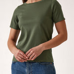 Reese Knit Tee Shirt | Green-1
