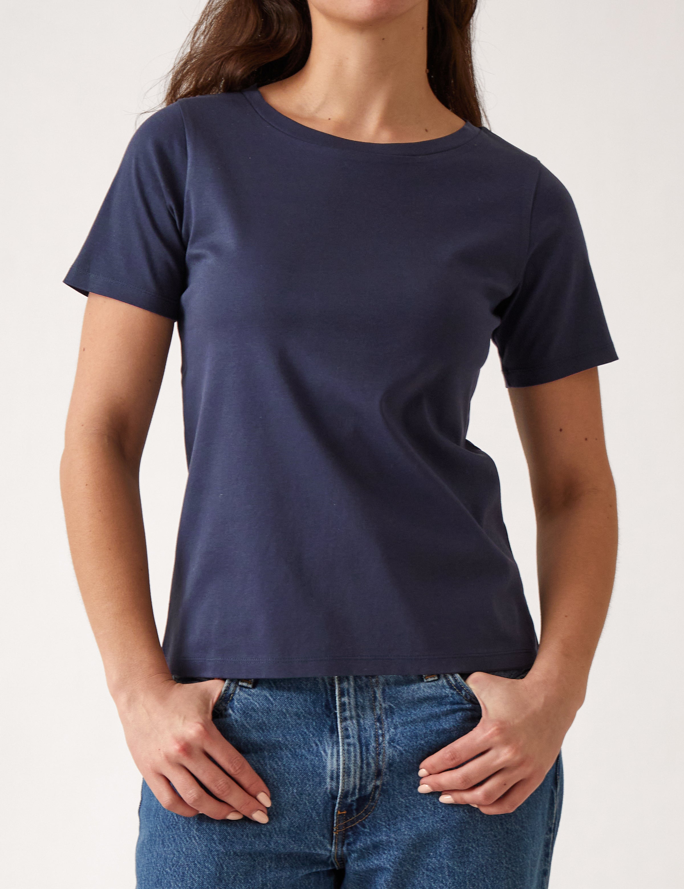 Reese Knit Tee Shirt | Ink-1