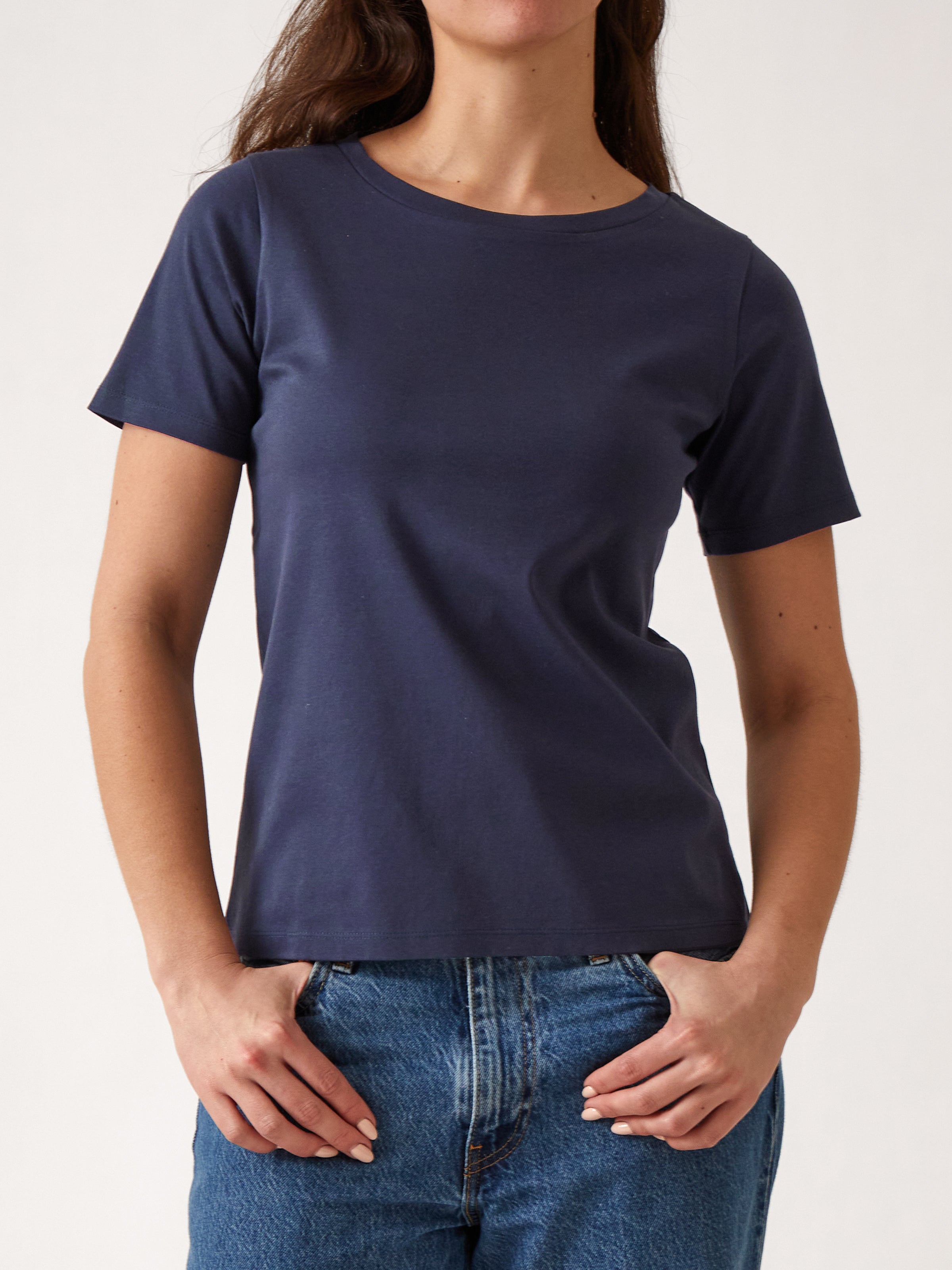 Reese Knit Tee Shirt | Ink-1