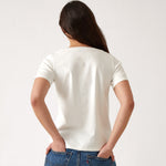 Reese Knit Tee Shirt | White-3