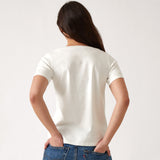 Reese Knit Tee Shirt | White-3