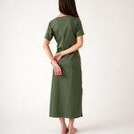 Reese Knit Tie Dress | Green-3