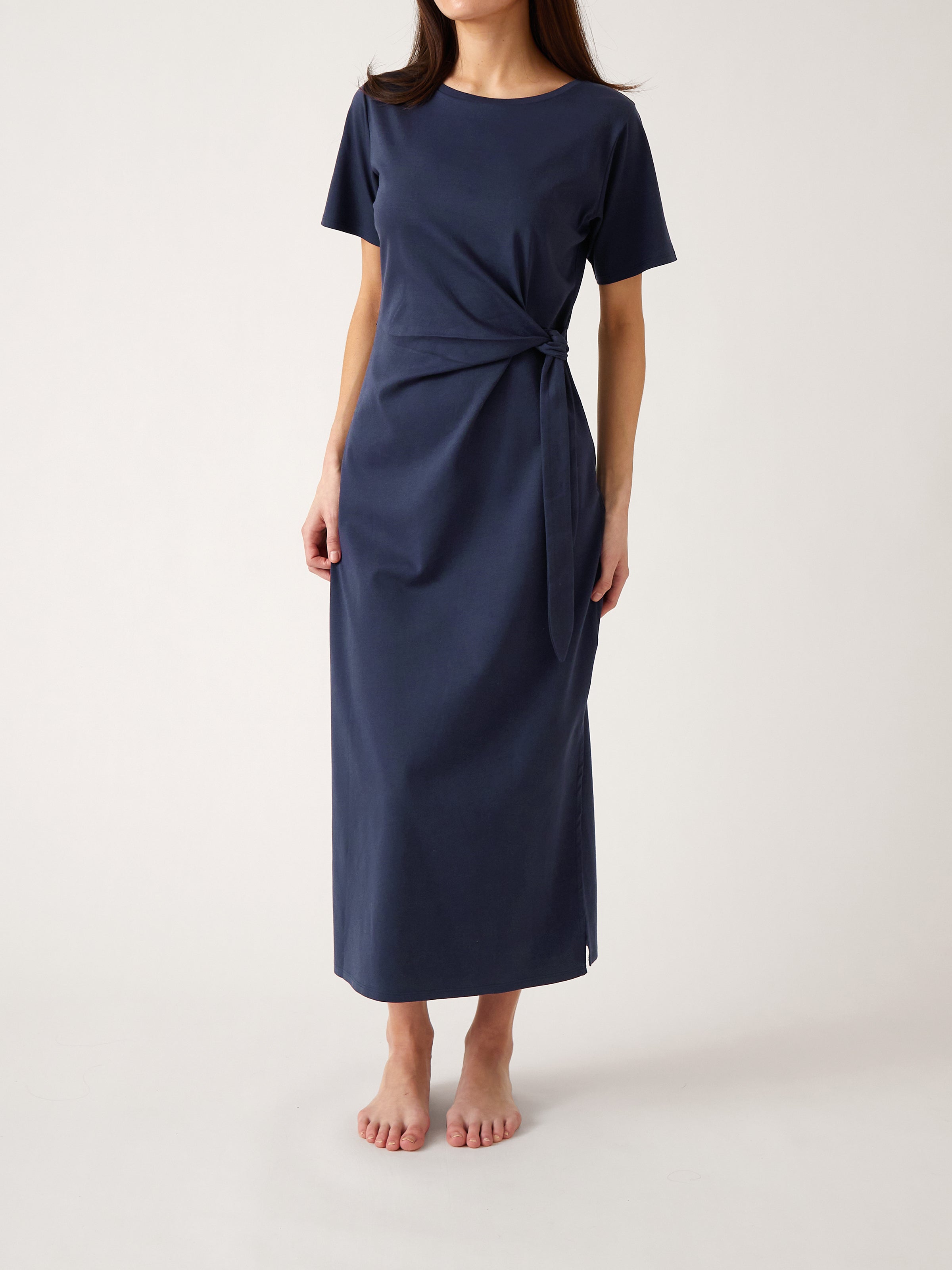 Reese Knit Tie Dress | Ink-1