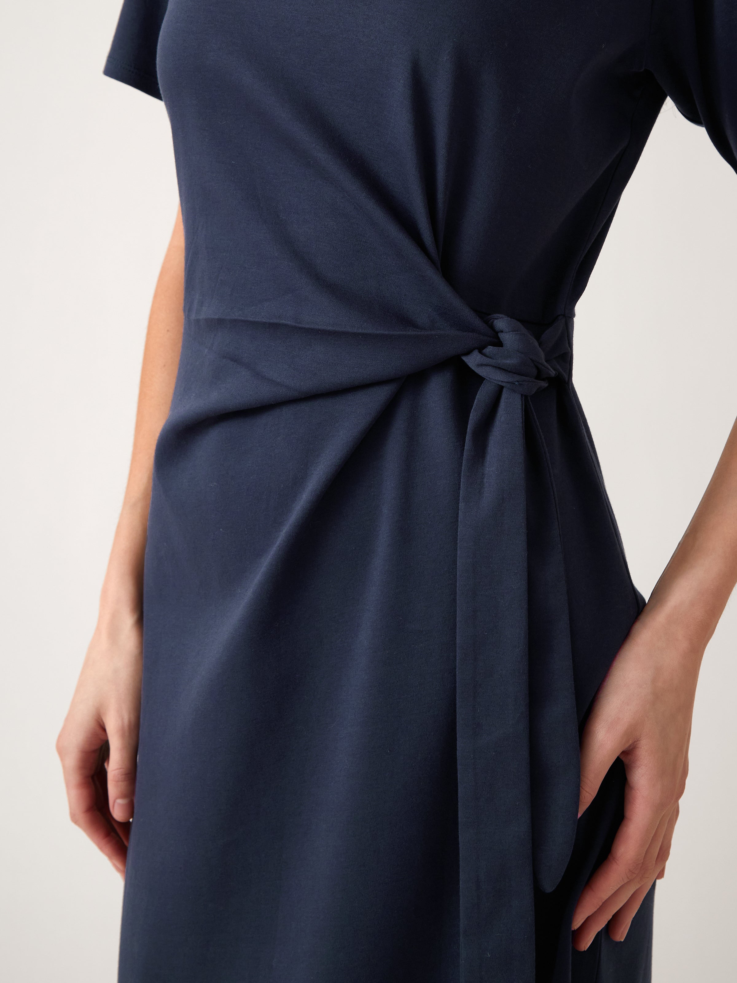 Reese Knit Tie Dress | Ink-2