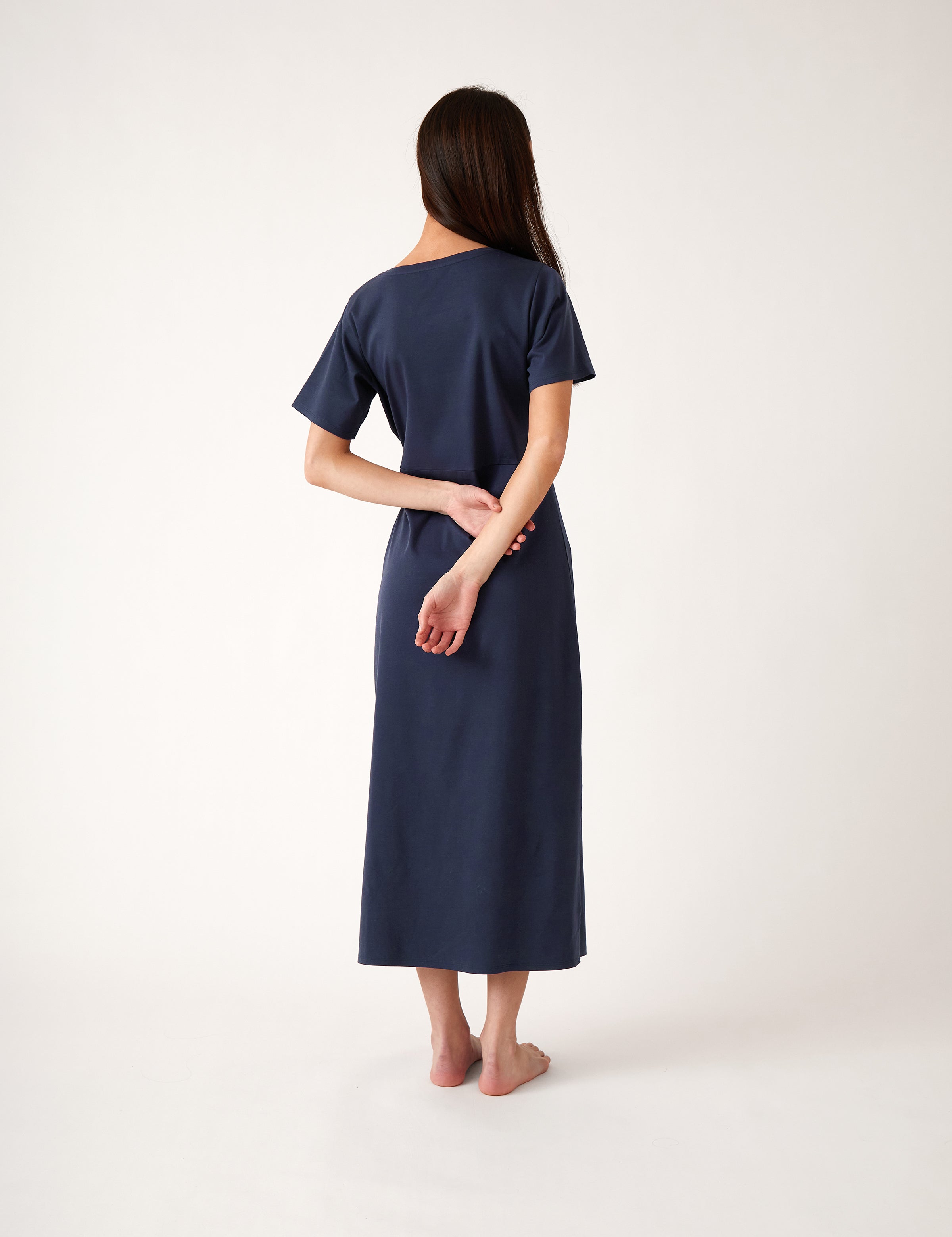 Reese Knit Tie Dress | Ink-4