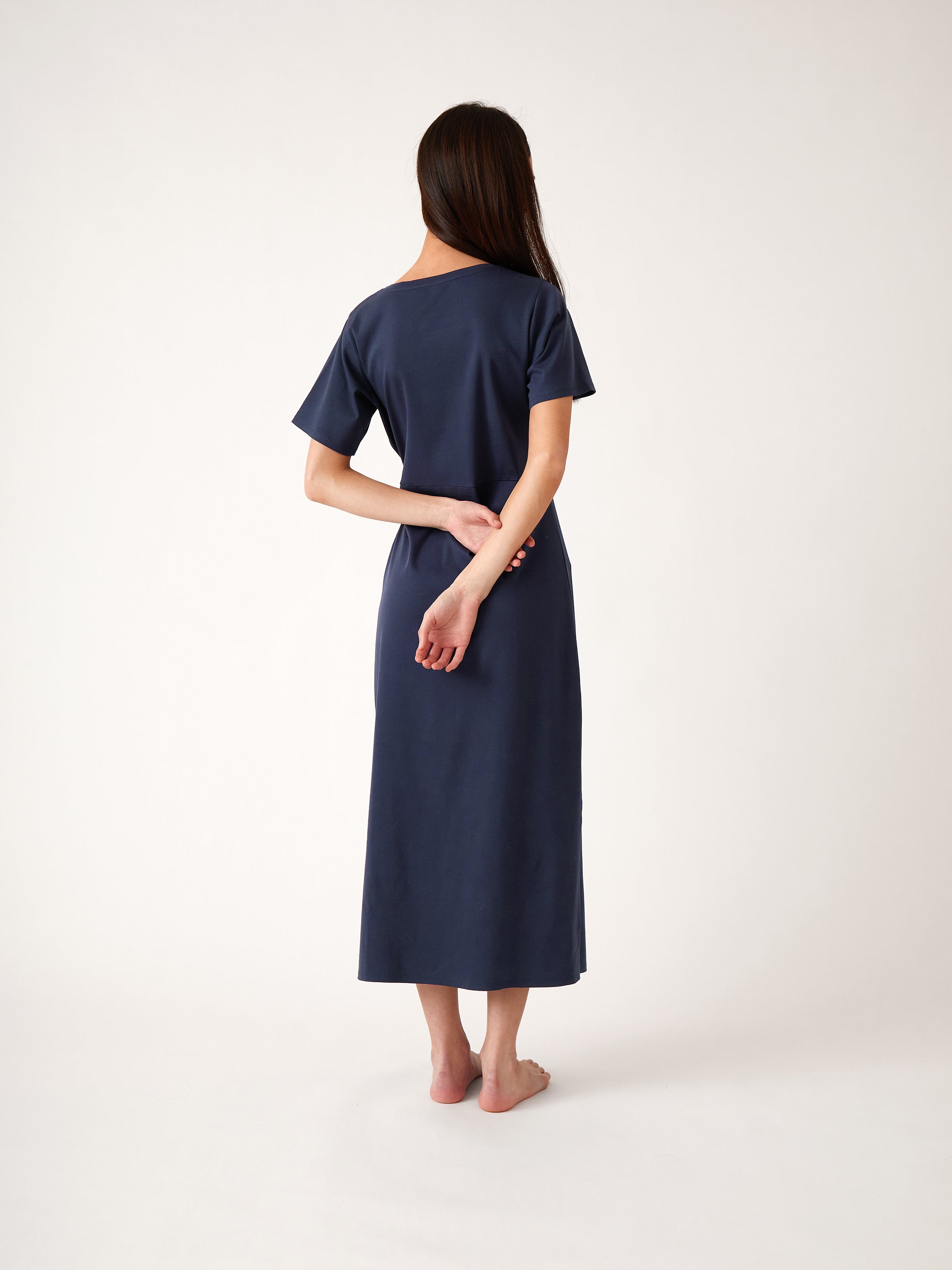 Reese Knit Tie Dress | Ink-4