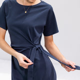 Reese Knit Tie Dress | Ink-5