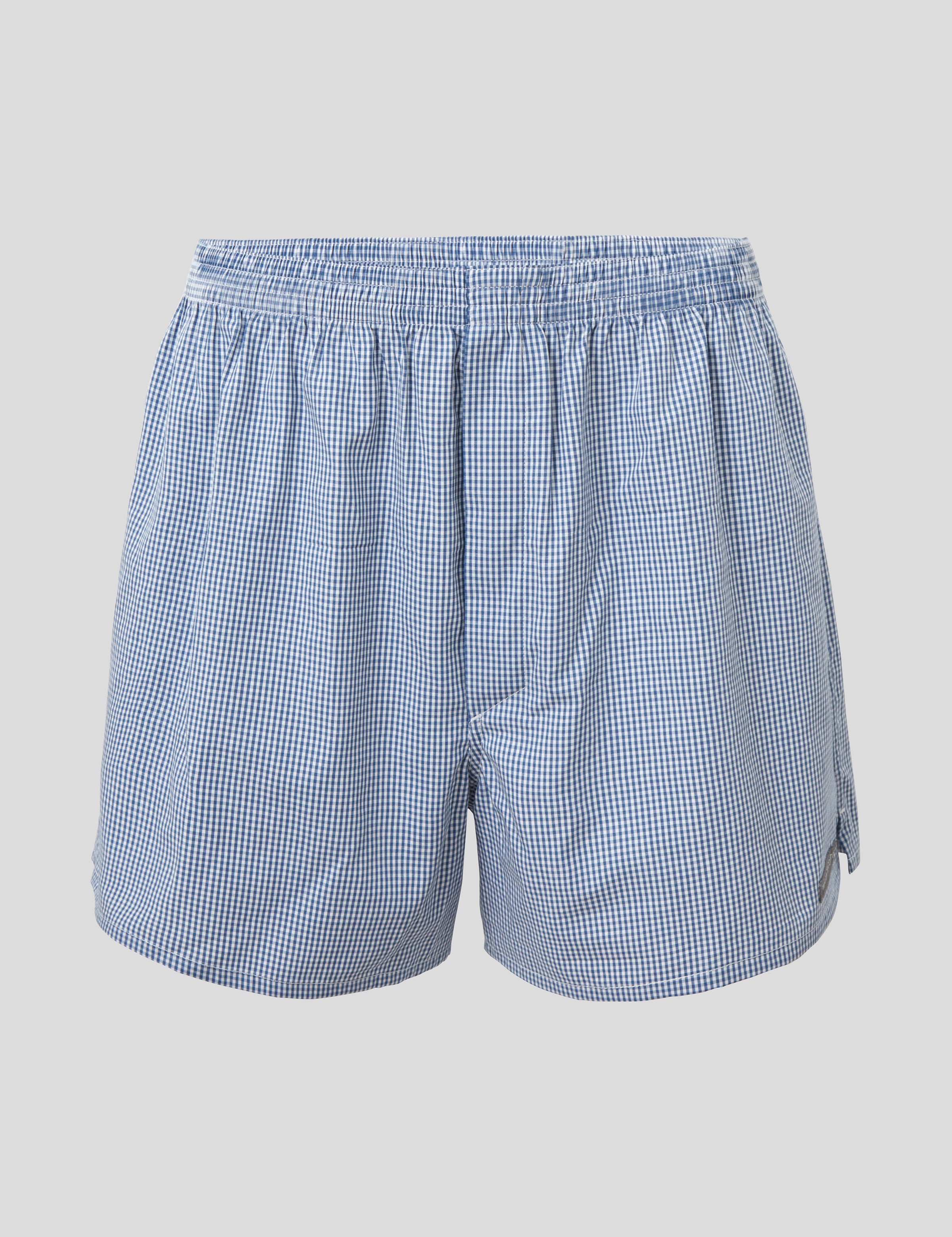 Reeve Mens Boxer Shorts | Blue Gingham-1