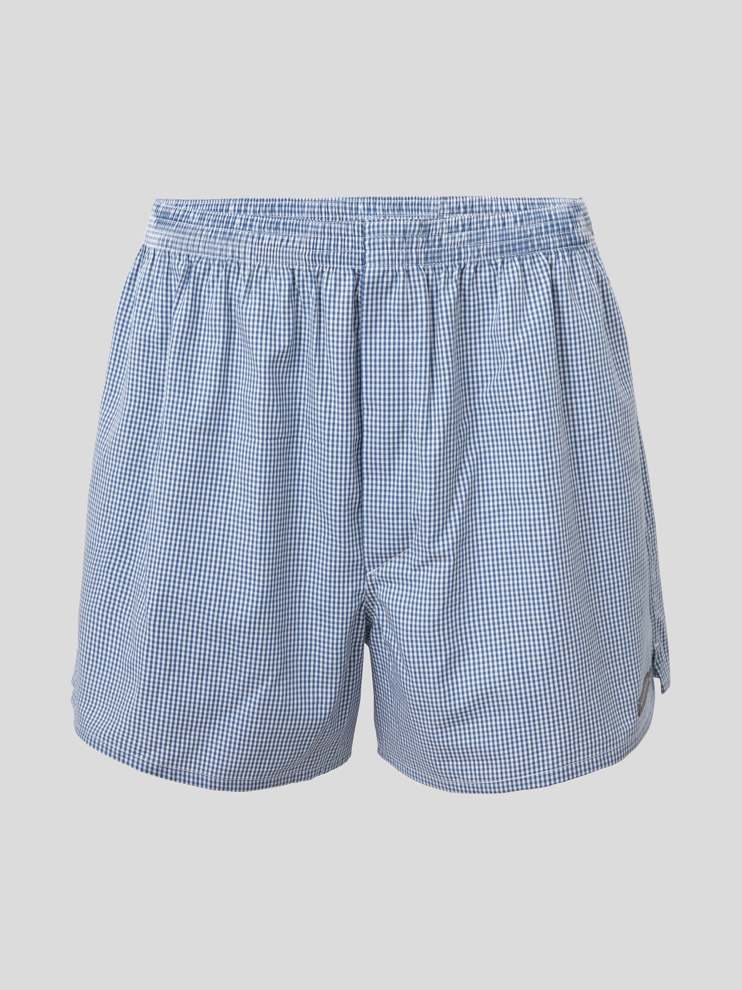 Reeve Mens Boxer Shorts | Blue Gingham-1