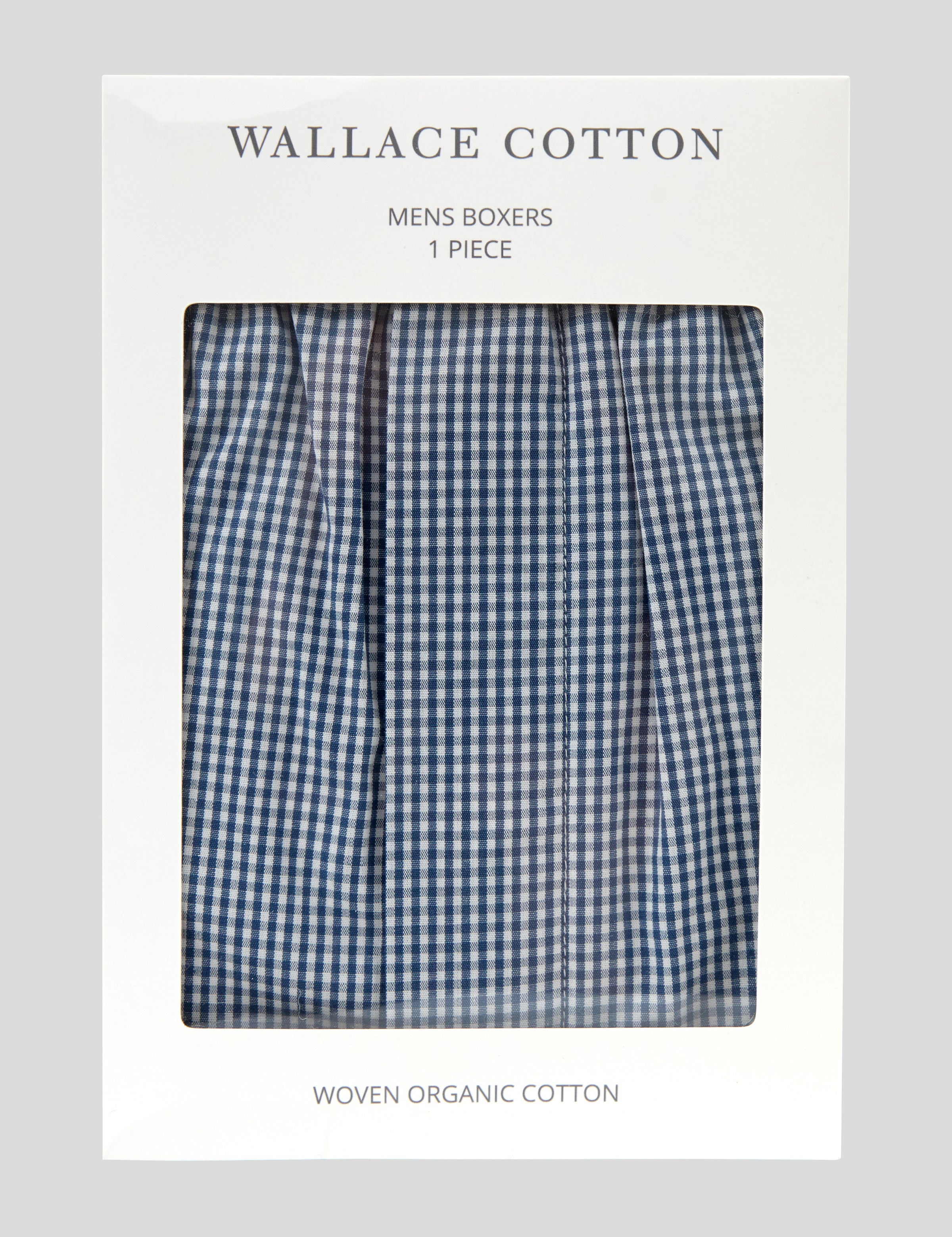 Reeve Mens Boxer Shorts | Blue Gingham-2