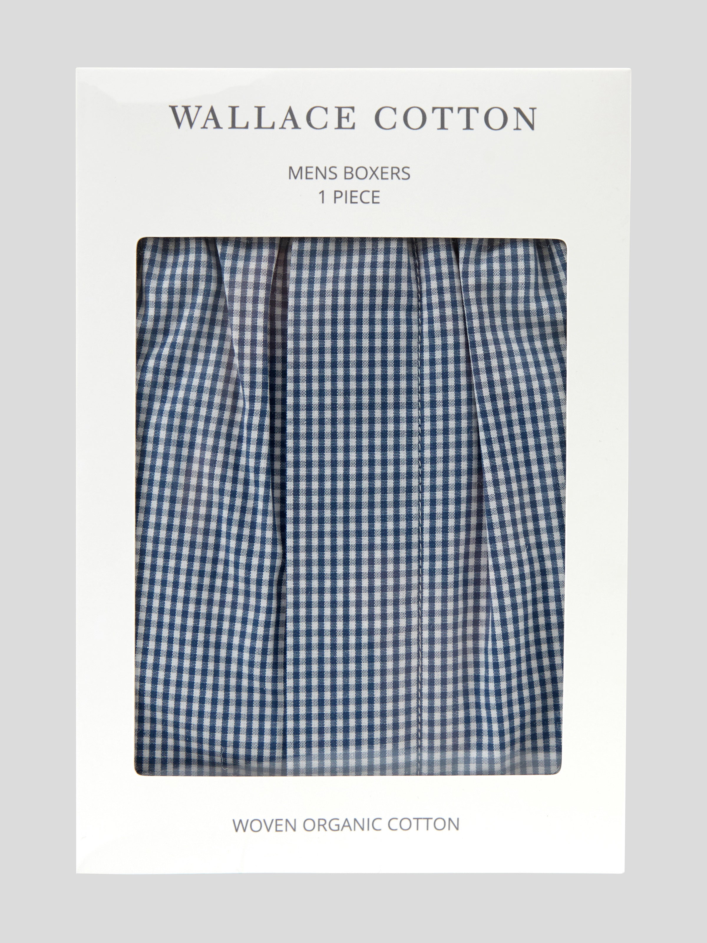 Reeve Mens Boxer Shorts | Blue Gingham-2