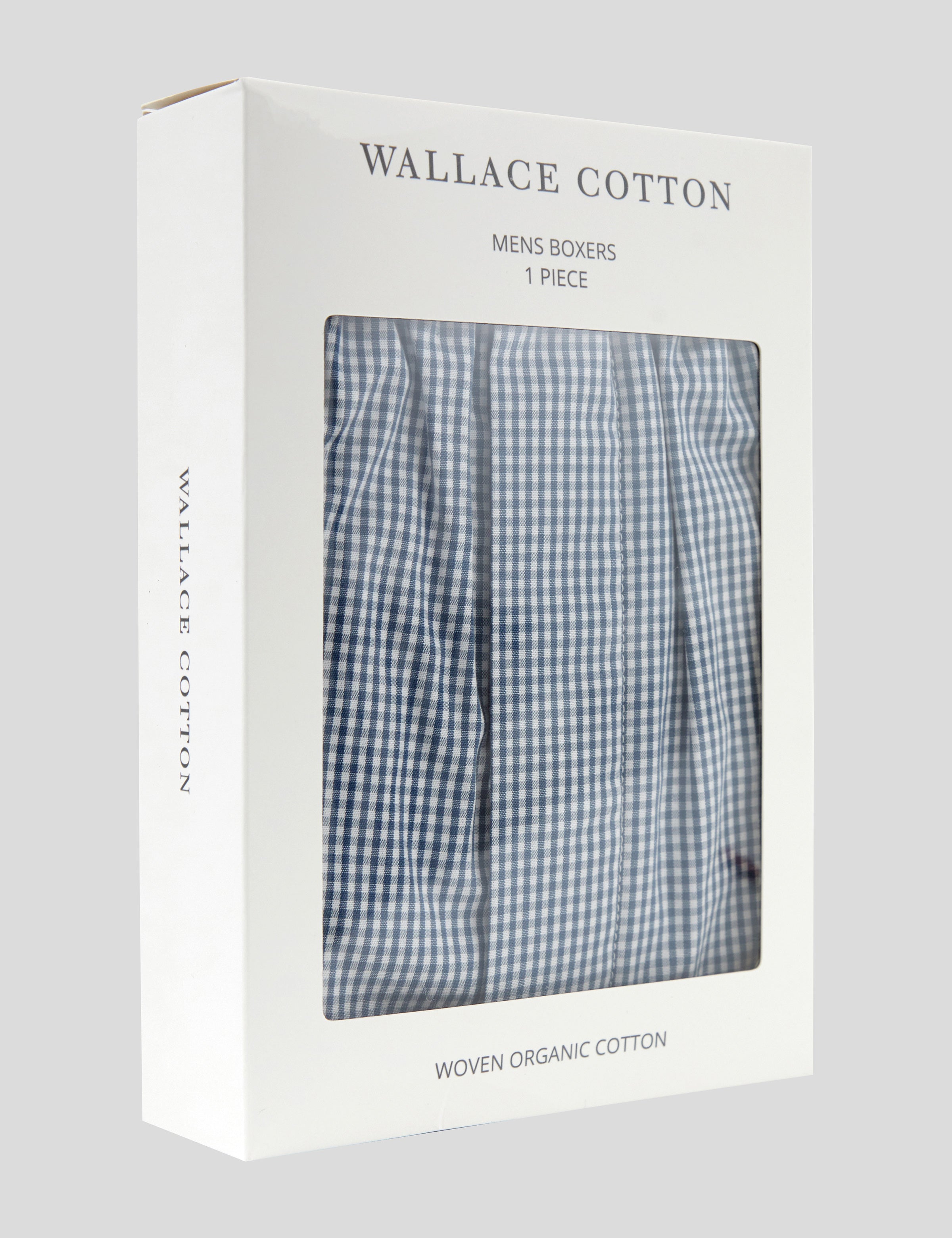 Reeve Mens Boxer Shorts | Blue Gingham-3