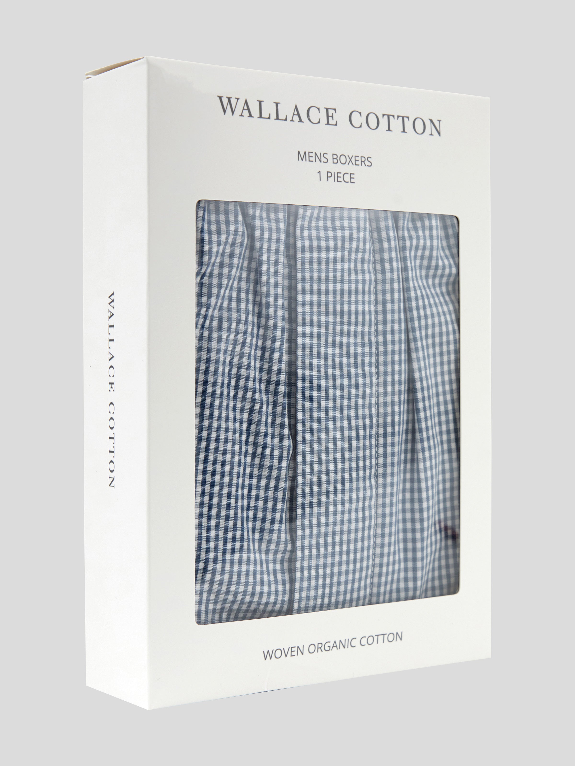 Reeve Mens Boxer Shorts | Blue Gingham-3