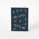 Reindeer Magic Greeting Card | Navy-1