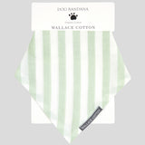 Riley Dog Bandana | Green Stripe-1