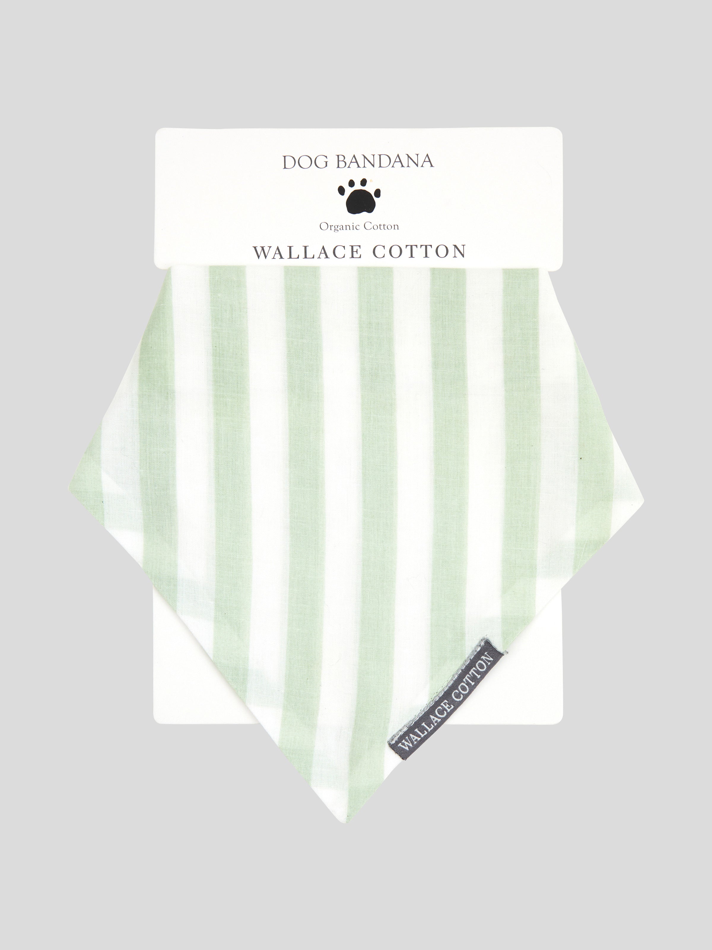 Riley Dog Bandana | Green Stripe-1