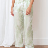 Riley PJ Pants | Green Stripe-1