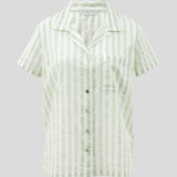 Riley PJ Shirt | Green Stripe-2