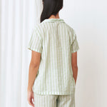 Riley PJ Shirt | Green Stripe-4
