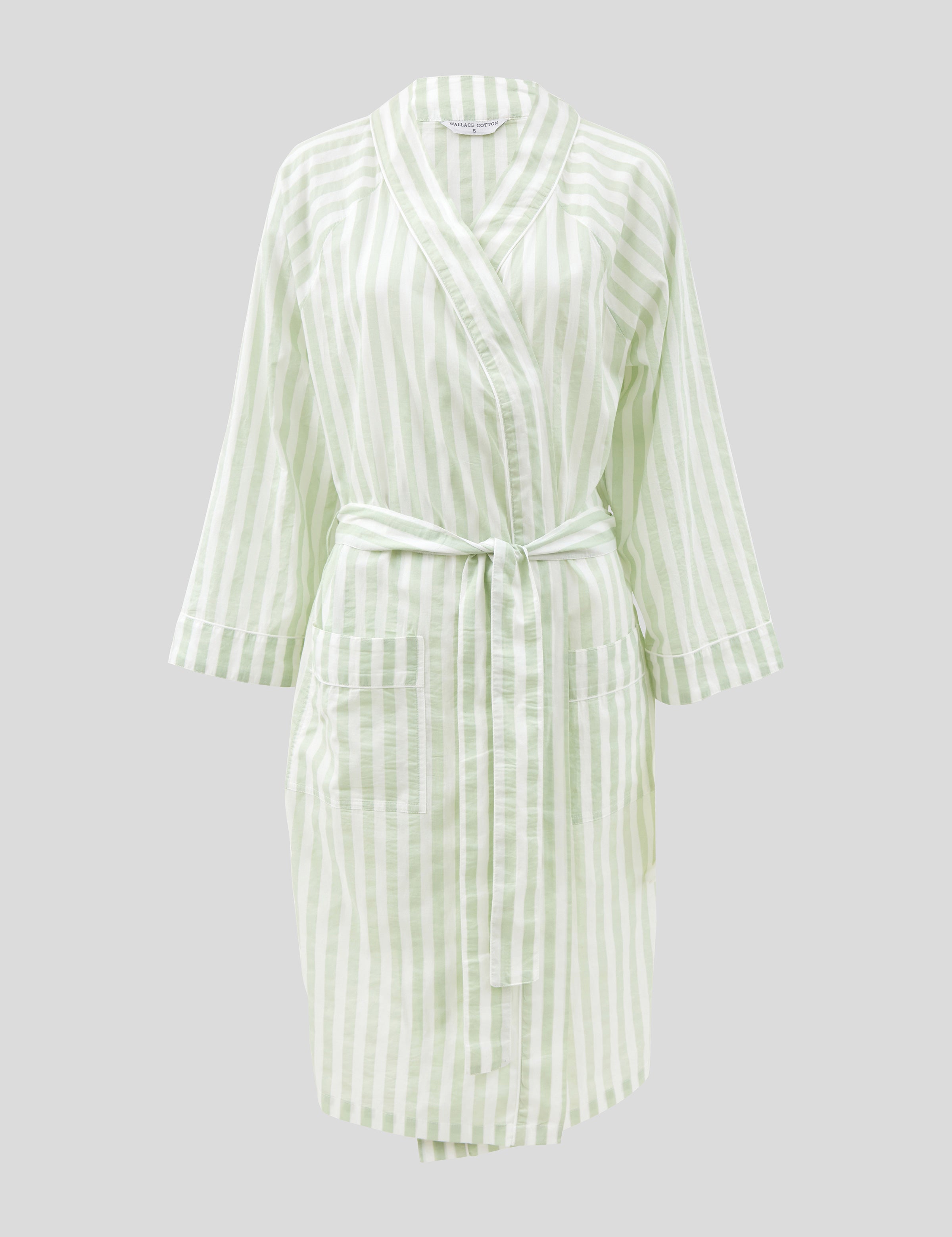 Riley Robe | Green Stripe-2
