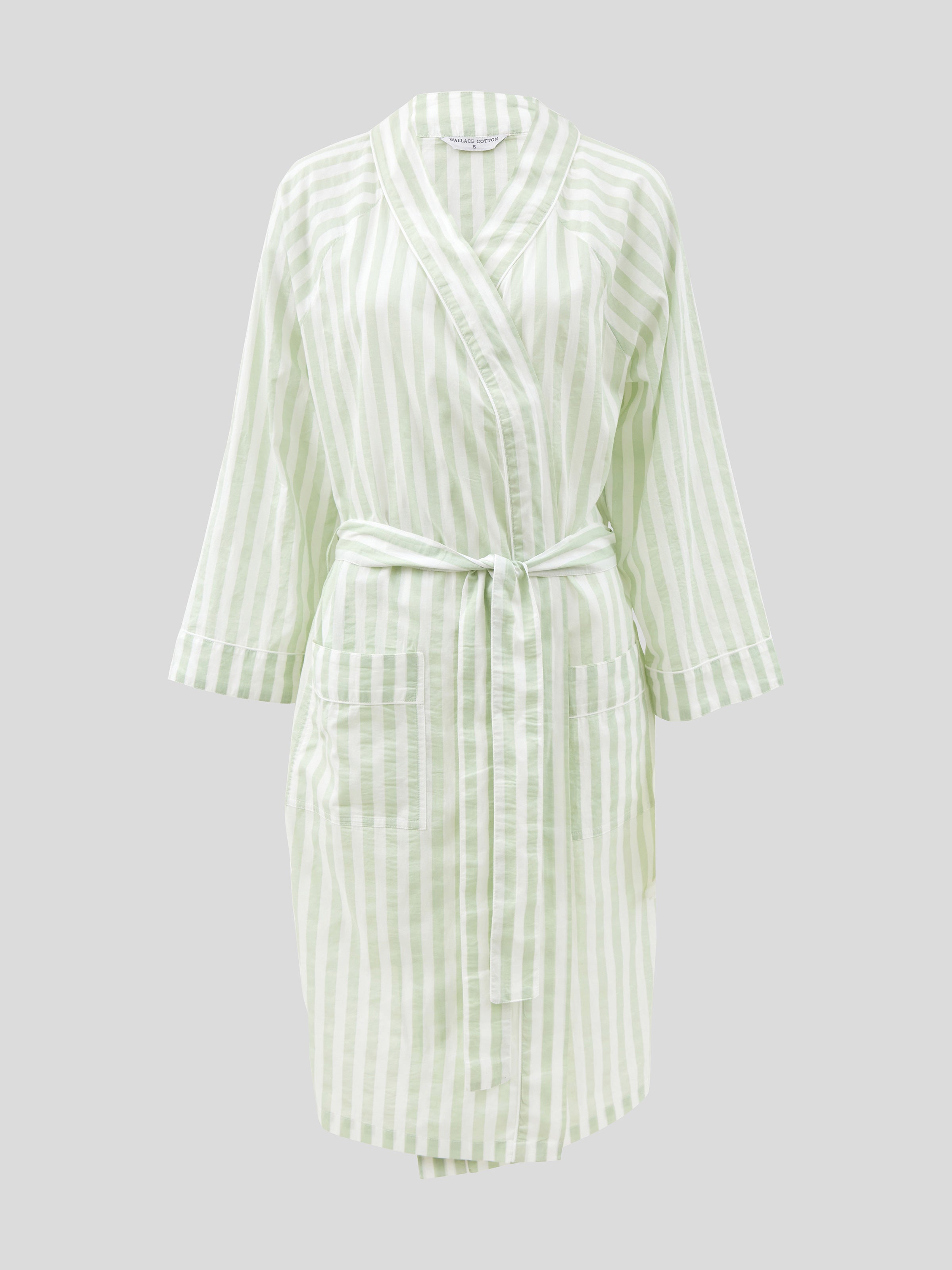 Riley Robe | Green Stripe-2
