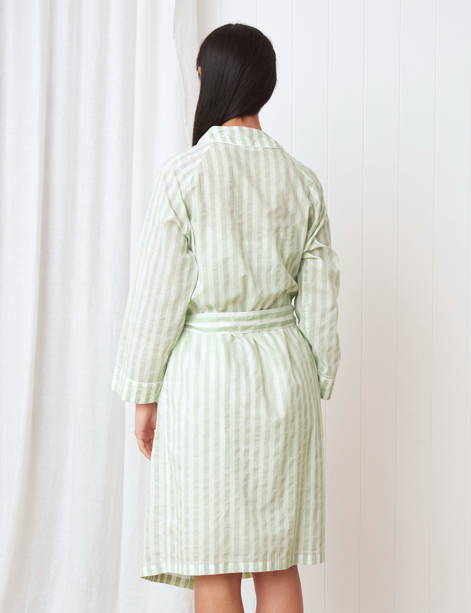 Riley Robe | Green Stripe-4