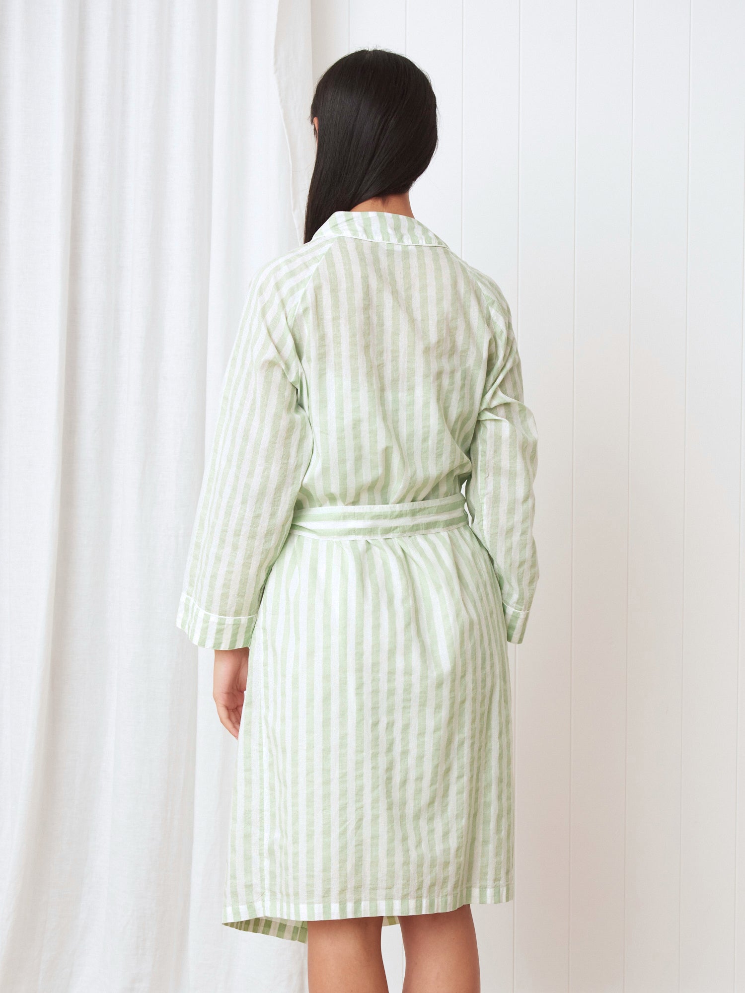 Riley Robe | Green Stripe-4