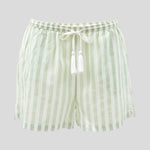 Riley Sleep Shorts | Green Stripe-2