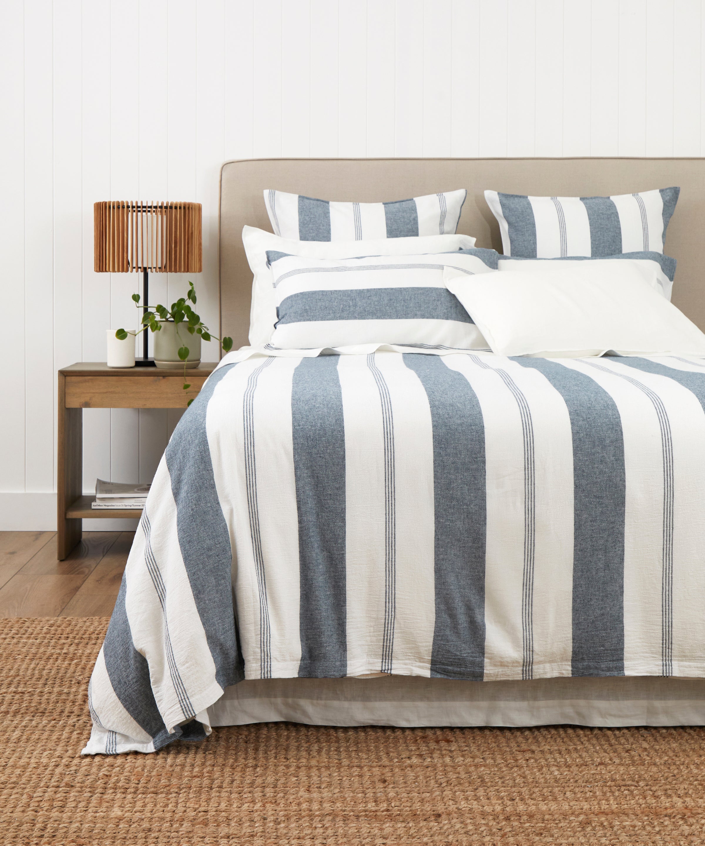 Riverton Duvet Cover Set | Blue Stripe-1