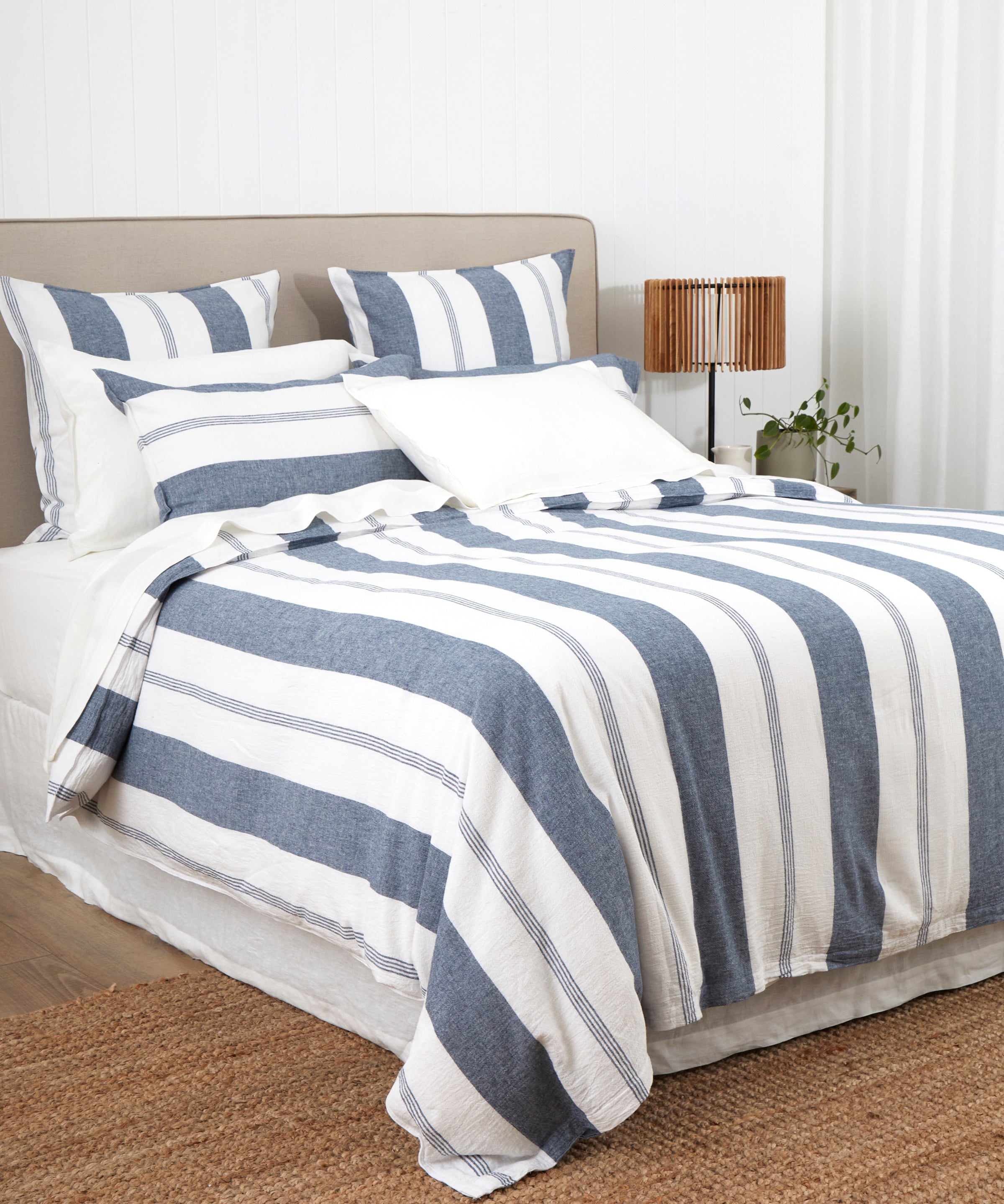 Riverton Duvet Cover Set | Blue Stripe-3