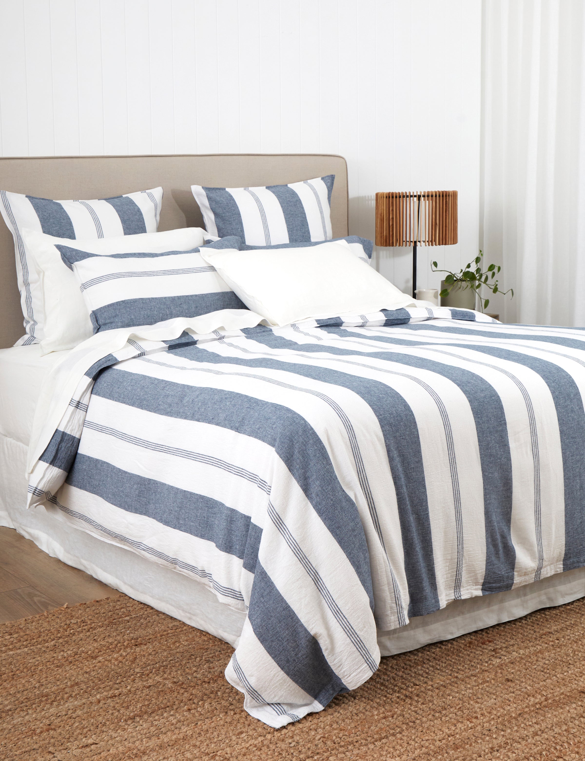 Riverton Duvet Cover Set | Blue Stripe-3