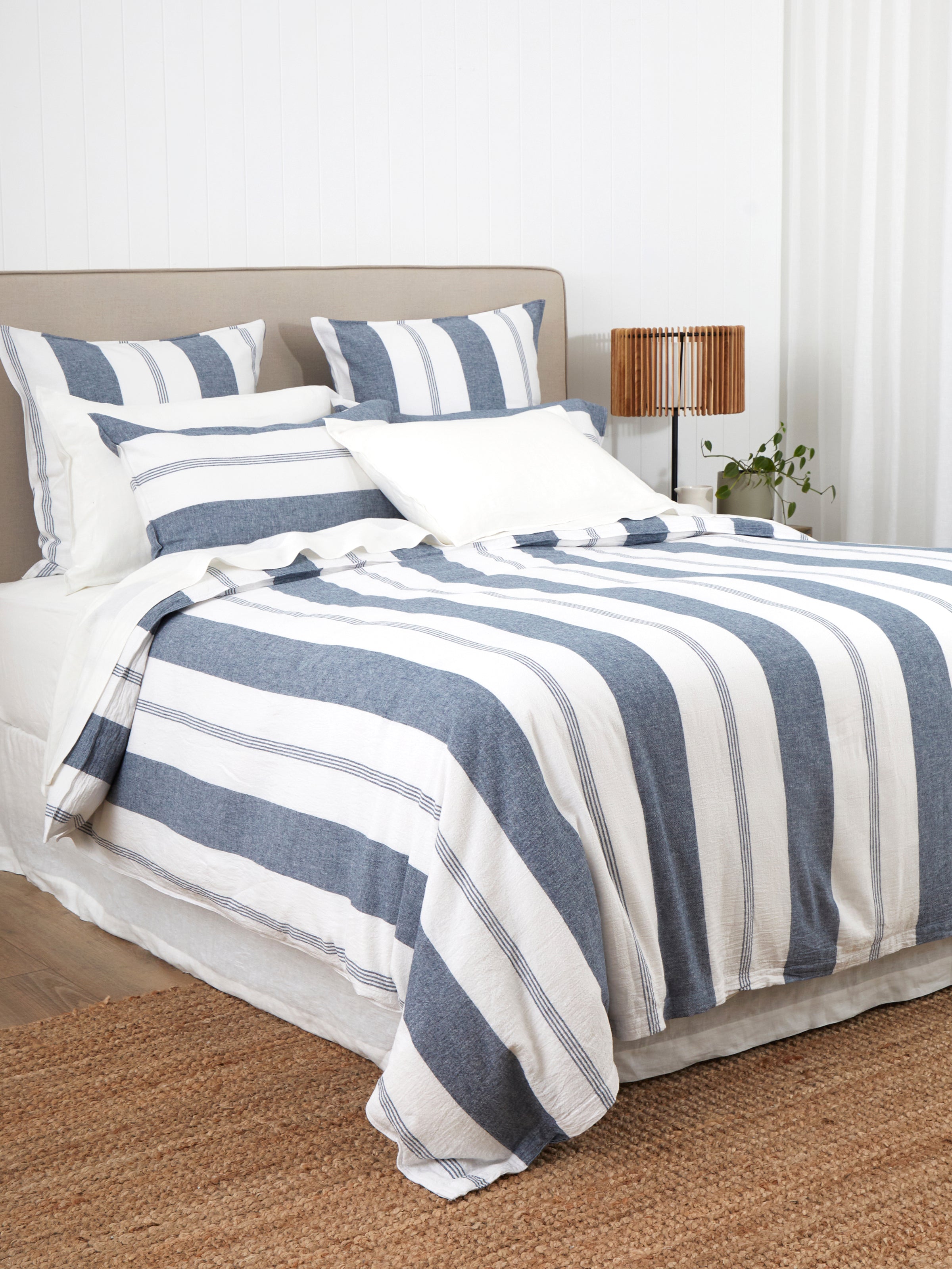 Riverton Duvet Cover Set | Blue Stripe-3