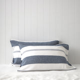 Riverton Standard Pillowcase Set | Blue Stripe-1