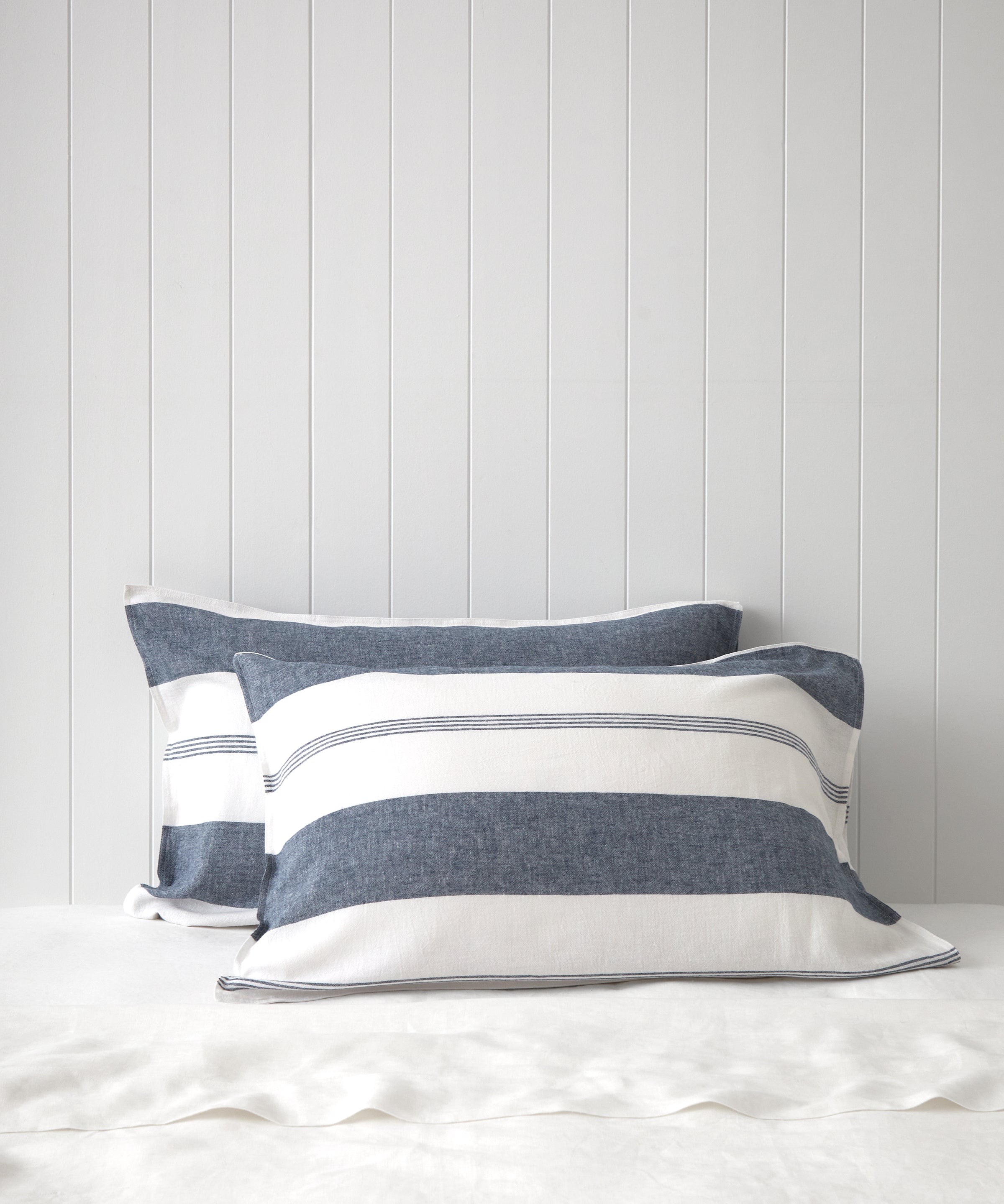 Riverton Standard Pillowcase Set | Blue Stripe-1