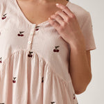 Rosa Empress Nightie | Pink Stripe-2