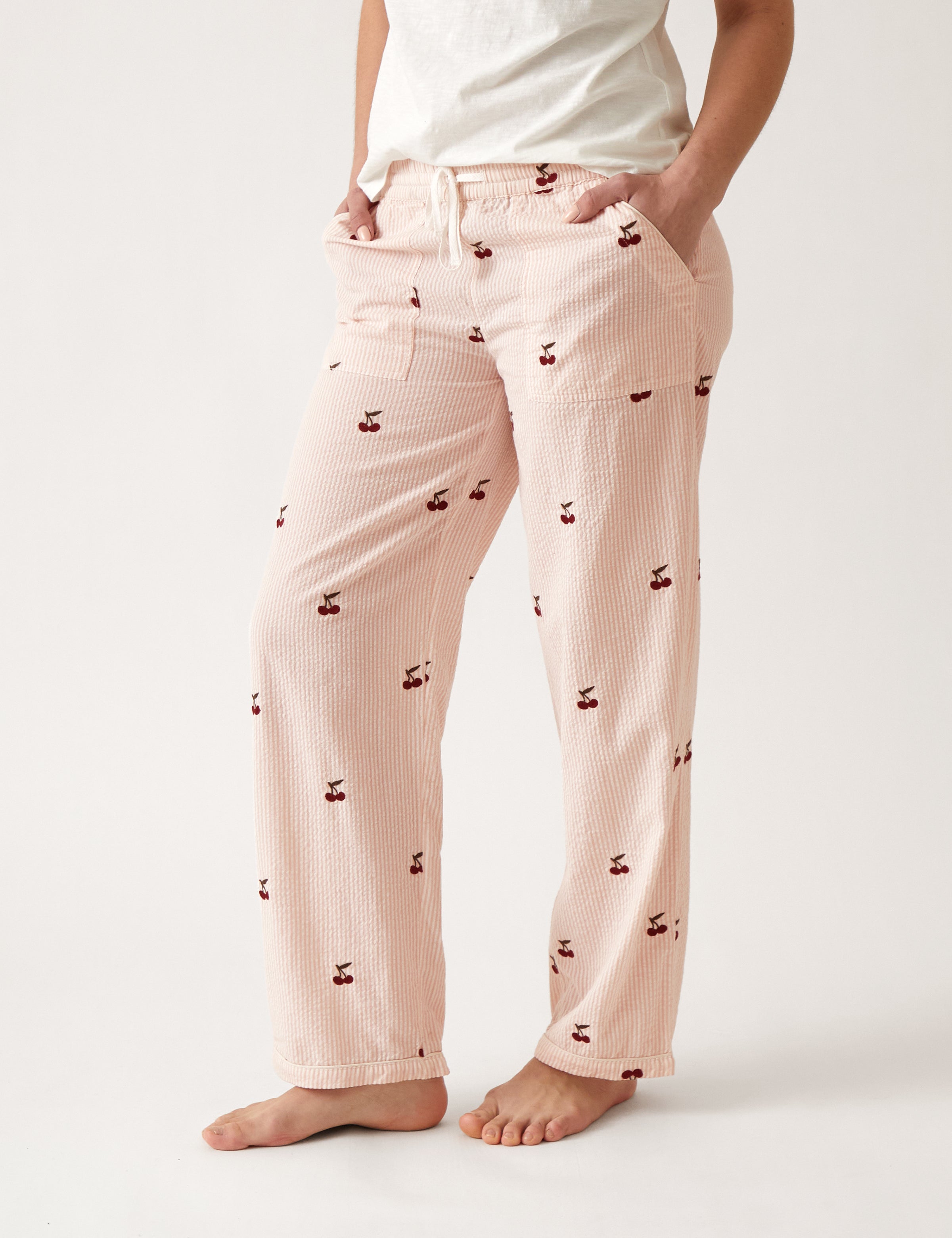Rosa PJ Pants | Pink Stripe-1
