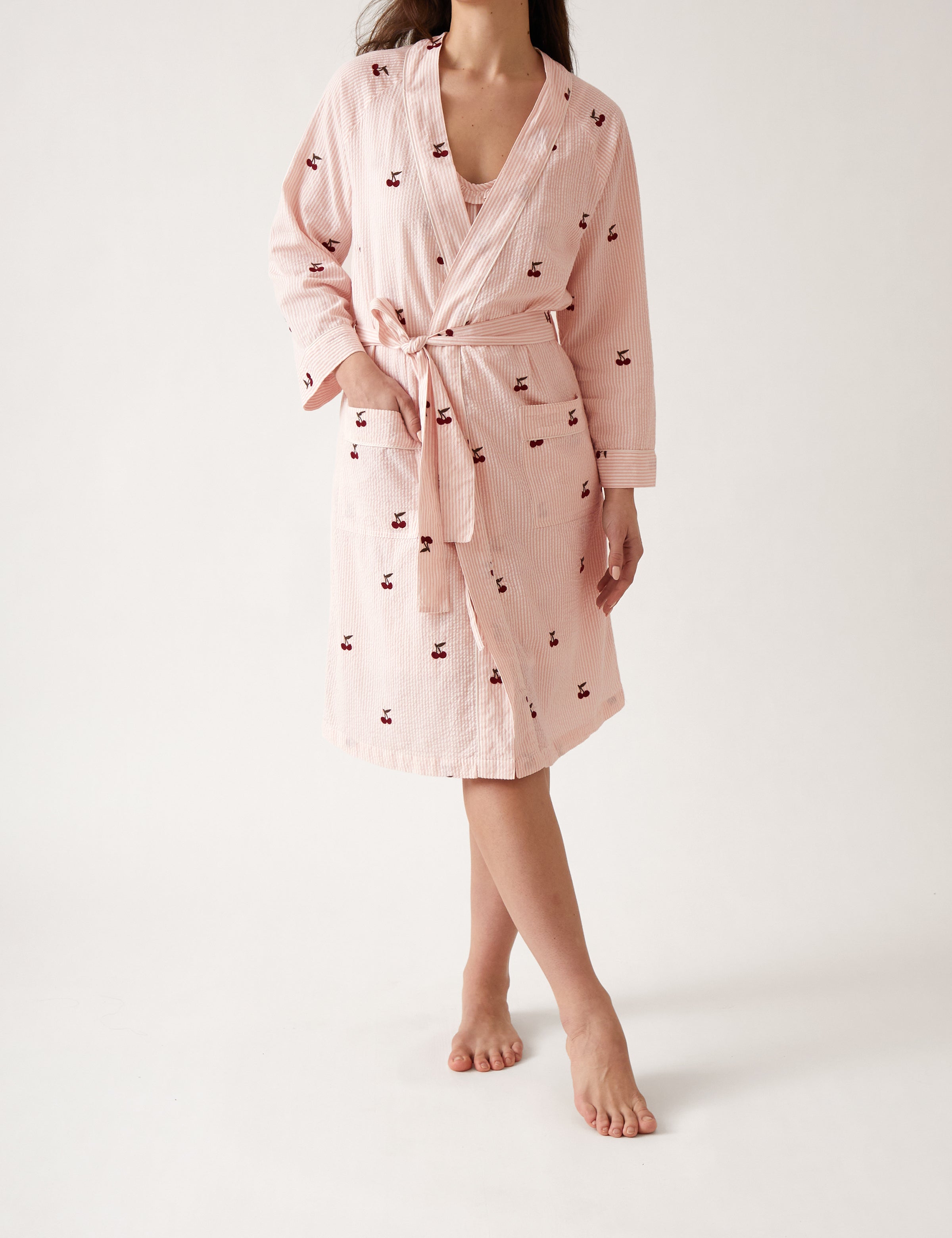 Rosa Robe | Pink Stripe-1