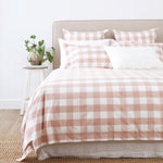 Rosewood Duvet Cover Set | Pink Gingham-1