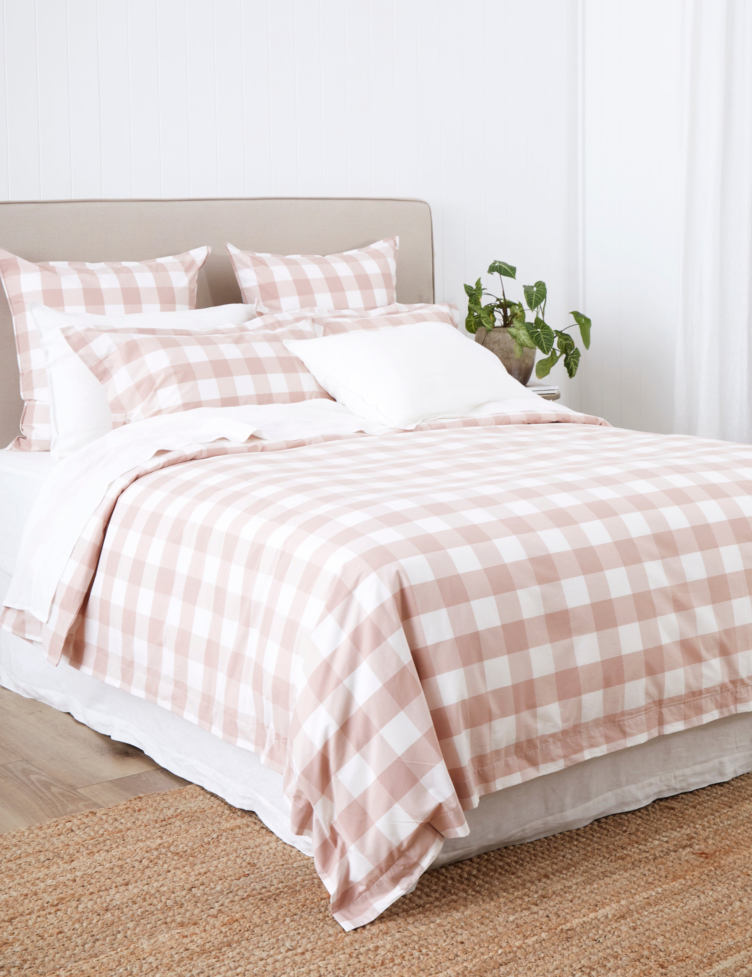 Rosewood Duvet Cover Set | Pink Gingham-3