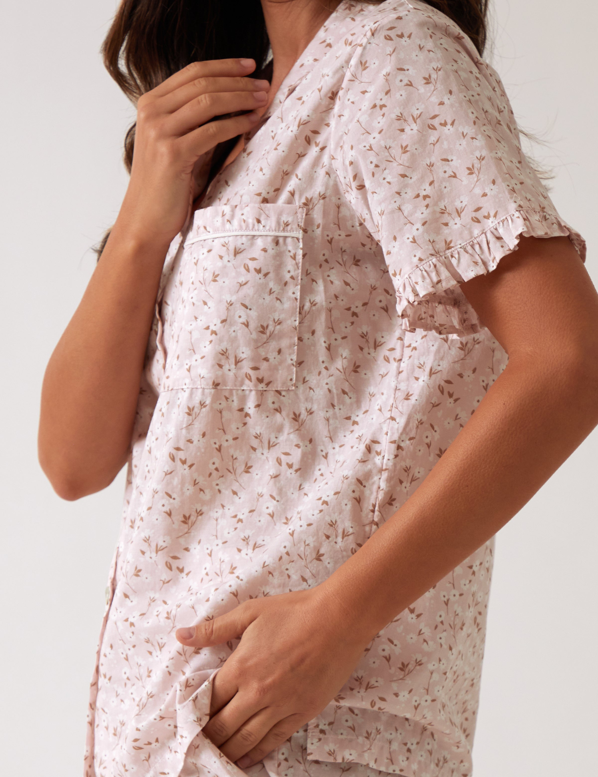 Ruby PJ Shirt | Pink Floral-2